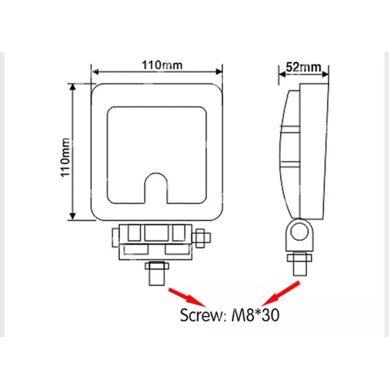 Unbranded (SET OF 2) Universal LED Forklift Headlamps 12-80V |