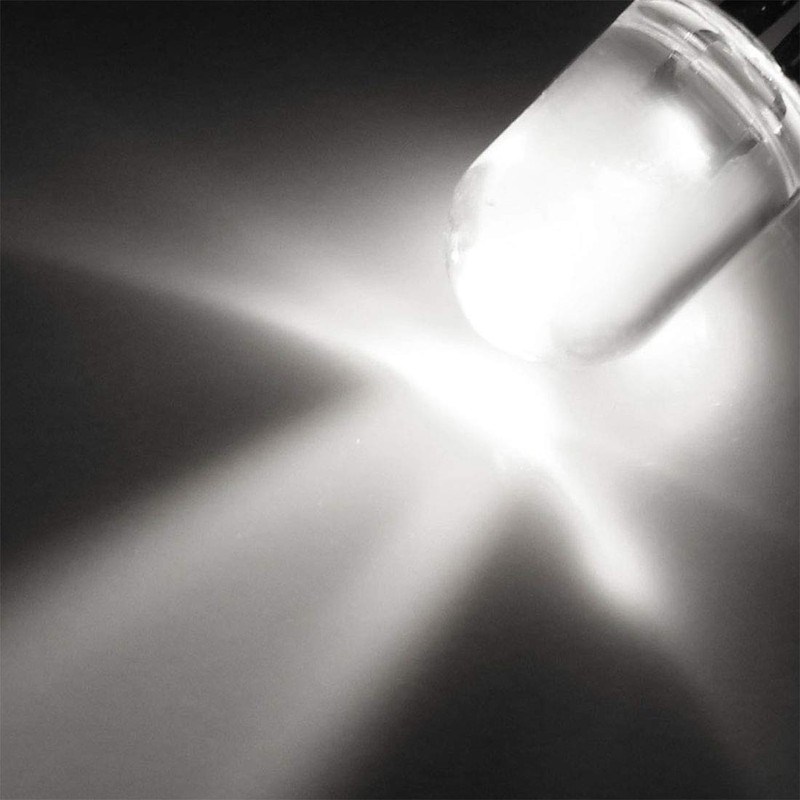 uxcell 10Pcs 10mm Pre Wired LED, White DC12V Clear Lens,