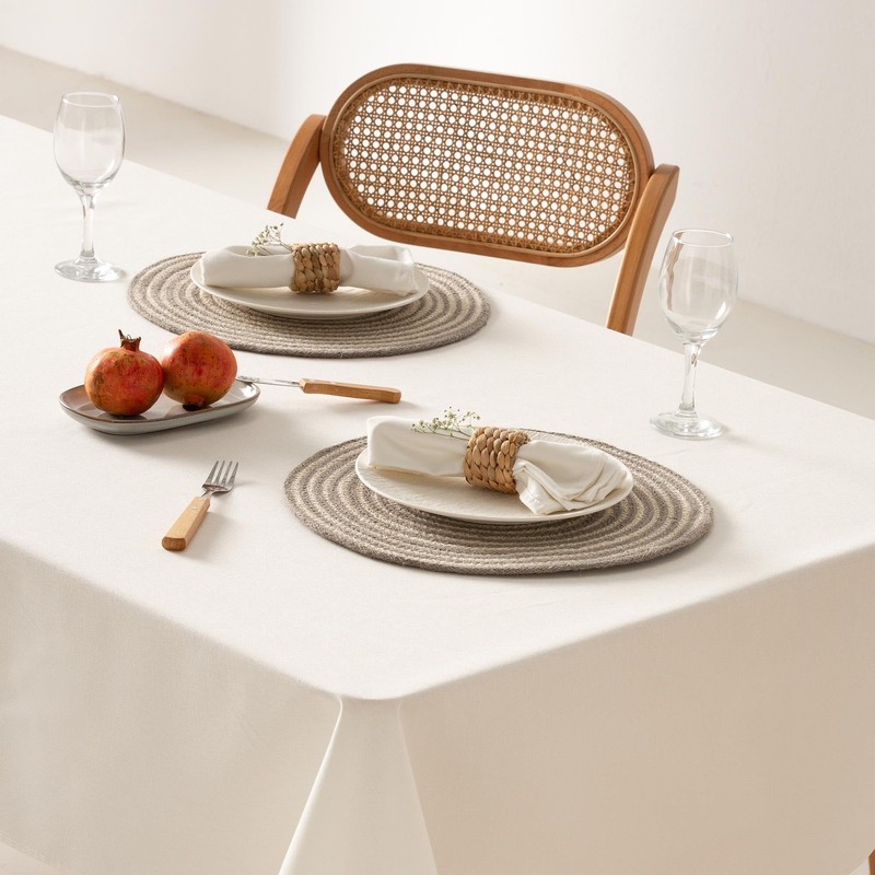 Round Placemats, Jute Placemat, Natural Handmade, 38 x 38 cm,