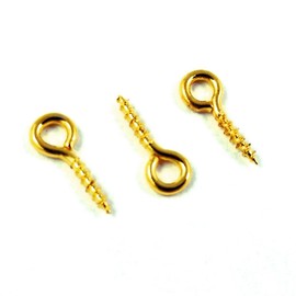 Moxx Small Gold Plated Eye Screw Eye Bail Finding 10mm 50-pack