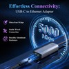 Minthouz USB C to Ethernet Adapter，5G Wired Network Adapter,Aluminum RJ45