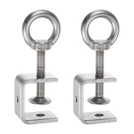 HARFINGTON 2Pcs Stainless Steel C Clamp 30mm Wide Jaw Opening Wood Clamps for Woodworking Welding Building Household Mounting