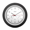 Mebus Radio-Controlled Wall Clock with Thermometer and Hygrometer / Black