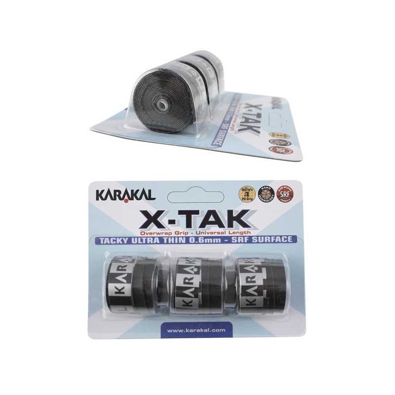Karakal X-TAK Overgrip - Tennis - Badminton - Squash (Black)