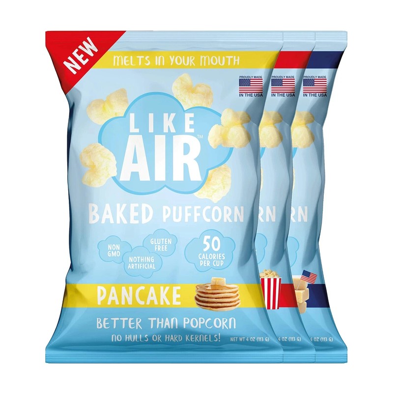 Like Air Puffcorn Variety Pack 2 Bags Pancake American Cheese