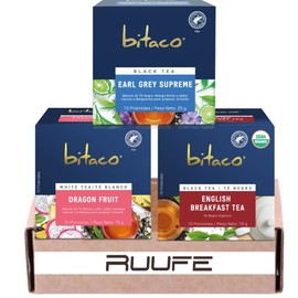 RUUFE Herbal Tea (30 Tea Bags) - Dragon Fruit, English Breakfast, Earl Grey Supreme Aromaticas Colombianas White Tea, Pineapple, Pitahaya, Black Tea, Mango Biche, Natural Bergamot Flavor