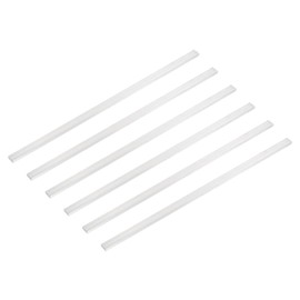 sourcing map 6 Pcs Square Aluminum Flat Bar, 13/64" (5mm) Thick x 5/16" (8mm) Width x 12" (305mm) Long 6061 Aluminum Flat Plate Solid New Mill Stock Silver for Industrial Building