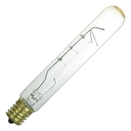 Sunlite 20T6.5/CL/N/3 Incandescent 20-Watt, Intermediate Based, T6.5 Tublular Bulb, Clear