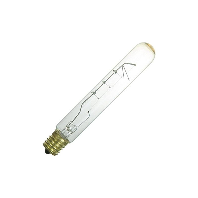 Sunlite 20T6.5/CL/N/3 Incandescent 20-Watt, Intermediate Based, T6.5 Tublular Bulb, Clear