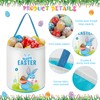 Capoda 6 Pcs Easter Bunny Basket Bags Canvas Rabbit Easter