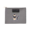 Great British Teddy Bear Initial Pouch 001033, gray