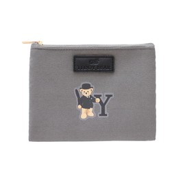 Great British Teddy Bear Initial Pouch 001033, gray