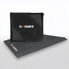 DEFIANCE - Charcoal Grey Microfibre Sports Towel With Net Storage Bag 80cm x 40cm Compact, Lightweight, Super Absorbent With Ultra Fast Drying, Perfect For The Gym, Camping, Beach, Yoga, And Hiking