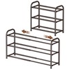 Gonfoam 3-Tier Expandable Shoe Rack,Adjustable Shoe Shelf Storage Organizer Heavy