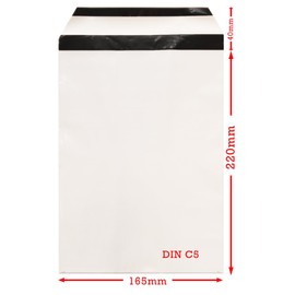 WeltiesSmartTools Coex Foil Envelopes 60 µm 165 x 220 + 40 mm DIN C5 Pack of 10 Security Permanent Closure for Storing and Sending Textiles Documents or Valuables