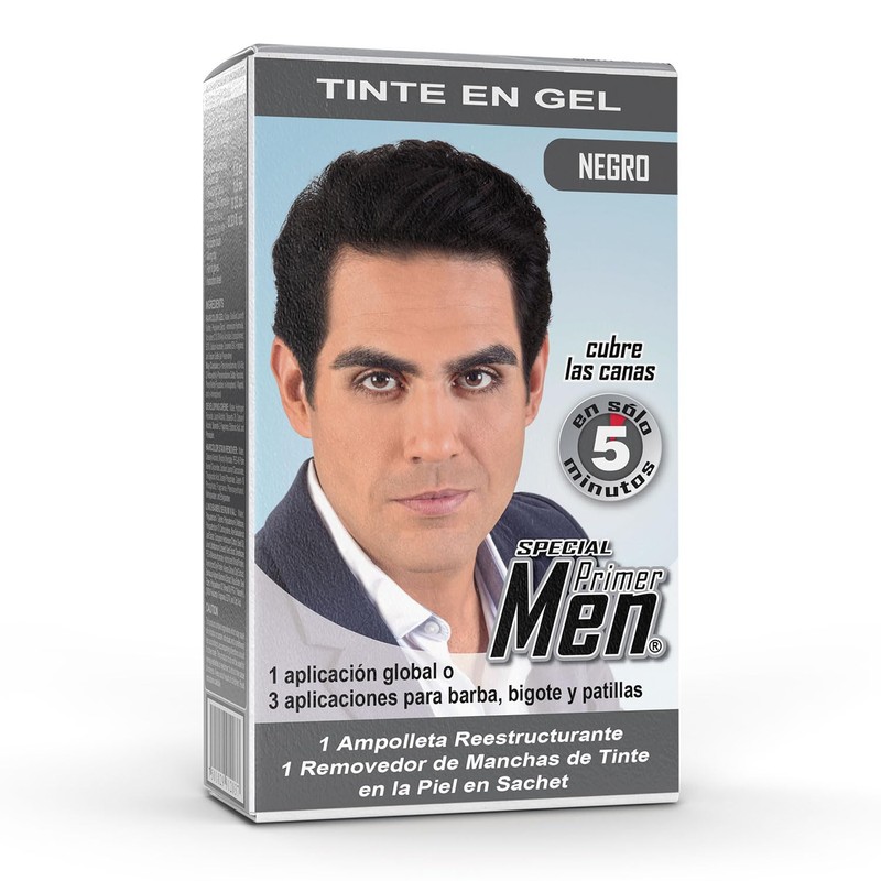 Loquay Primer Men Tinte en gel, Negro, 111 g