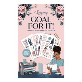 Rongrong Goal for It Planner Sticker Book for Planners, Calendars and Journals – Aesthetic Premium Quality Stickers – Scrapbook Accessories – 24 Pages