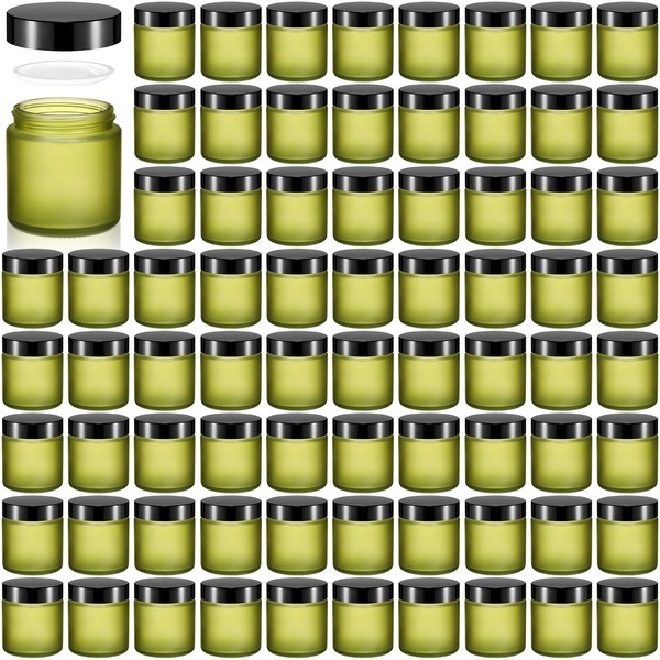 Norme 96 Pcs 4 oz Glass Jars with Lids Leakproof
