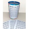 Money Tin Challenge Sticker Only (Blue, Mini Challenge)