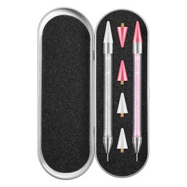 Dotting Tools for Stones Wax Pen, Nail Point Pen, Rhinestone Picker, Diamond Painting, Embellishment Pens, Rhinestone Picker Tool Set, Dotting Tool, Nail for DIY Nail Design, Pack of 2