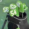 Andux 7pcs/Set Golf Wedge Irons Club Head Covers with Degree