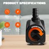 Simple Deluxe 400 GPH Submersible Water Pump with Adjustable Intake,
