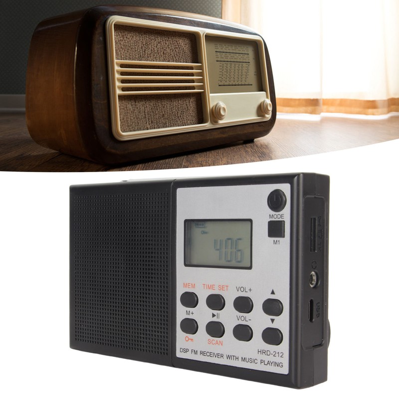 Digital Radio Bluetooth MP3 Player Rechargeable Supports Memory Card DSP