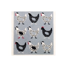 RETROKITCHEN 100% Biodegradable Dishcloth Chickens