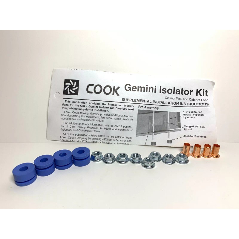 Cook, Loren Cook Company Cook Gemini Isolator Kit, Ceiling Wall