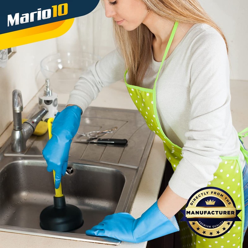 Mario10 4.52in/11,5 cm.Rubber Sink Plunger Toilet Unblocker Heavy Duty Bathroom