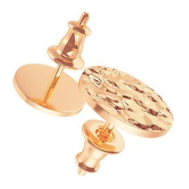 BAFFOS Elegant Women's Earrings - Waterproof Stud Earrings Made of Durable Stainless Steel - Round Hammered Earrings as a Gift for Women - Fashion Jewellery for All Occasions, Stainless Steel