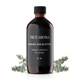 TRUE AROMA Marine Eucalyptus Essential Oil | Eucalyptus Essential Oils for Aroma Diffusers | Natural Eucalyptus Essential Oil for Diffuser | Aromatherapy Essential Oils | Essential Oil Blends - 60 ML
