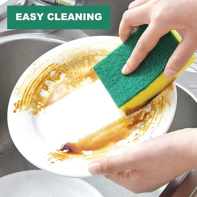 Individually Wrapped Sponges, Kitchen Dishwashing Sponge Bulk, Non Scratch Dishes