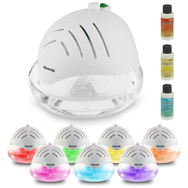 Globe Air Revitalizer | Freshener, Purifier, Humidifier, Ioniser With Colour Changing Led Light | Creates A Relaxing Ambient Atmosphere | 3 X 10ml Free Fragrances Included | Mains Powered