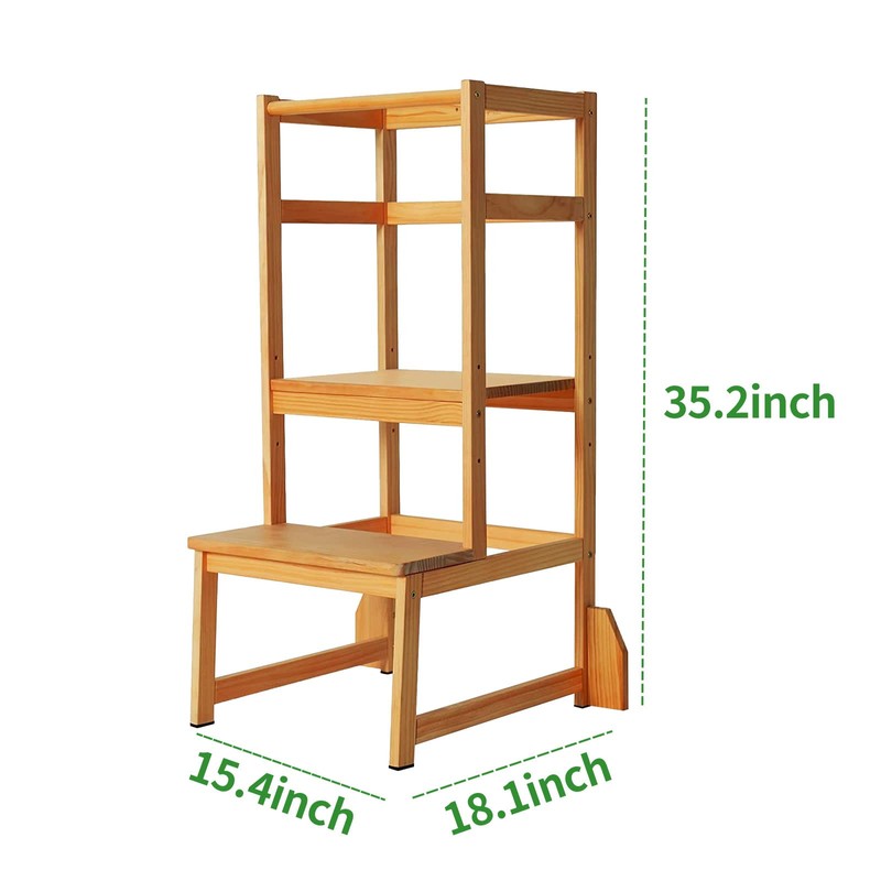 Zytty Toddler Step Stool Toddler Kitchen Stool, Adjustable-Height Toddler Tower