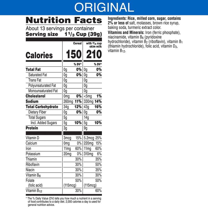 Kellogg's Crispix, Breakfast Cereal, Original, Family Size, 18oz Box(Pack of