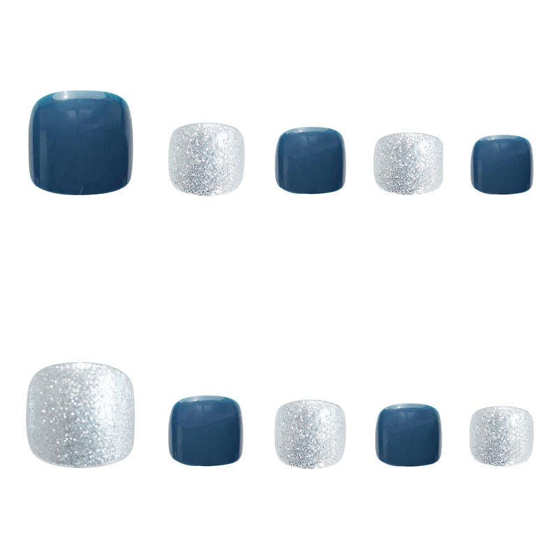 J-119 Nail Tips, Pack of 24, False Nails, Foot Nails,