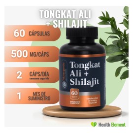 Tongkat + Shilajit Y Maca Negra 180 Cáps Potencia Masculina Sabor Sin Sabor