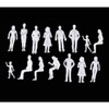 White Human Body Model Materials Miniature Figure 1 100 15 Pieces / 백색사람 인체 모형 재료 미니어쳐 피규어 1 100 15개