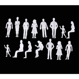 White Human Body Model Materials Miniature Figure 1 100 15 Pieces / 백색사람 인체 모형 재료 미니어쳐 피규어 1 100 15개
