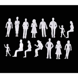 White Human Body Model Materials Miniature Figure 1 100 15 Pieces / 백색사람 인체 모형 재료 미니어쳐 피규어 1 100 15개