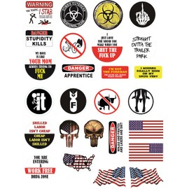 Funny Hard Hat Stickers Decal, American Hardhat Stickers for Men, Construction Helmet Funny Vinyl (28, 28, Count)