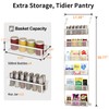 Fovkdcvw Over the Door Pantry Organizer, 6-Tier Pantry Door Organization
