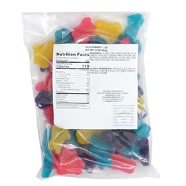 Juju Gummy Easter Bunnies Candy, 1 Pound Bulk Bag, Easter Candies, Firm & Chewy Candy