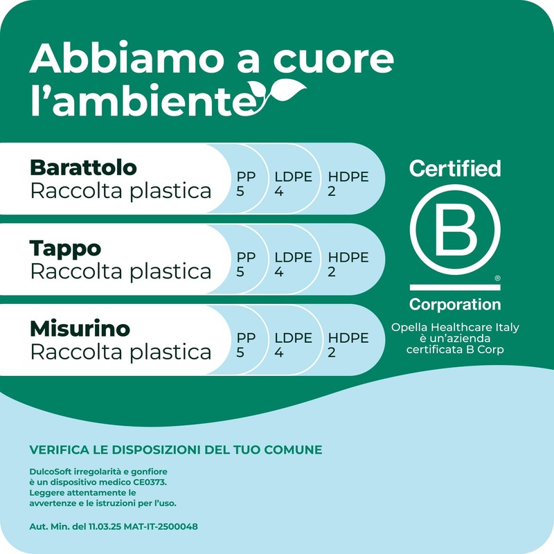 DulcoSoft Irregolarità e Gonfiore, Lassativo Delicato con Macrogol e Simeticone,