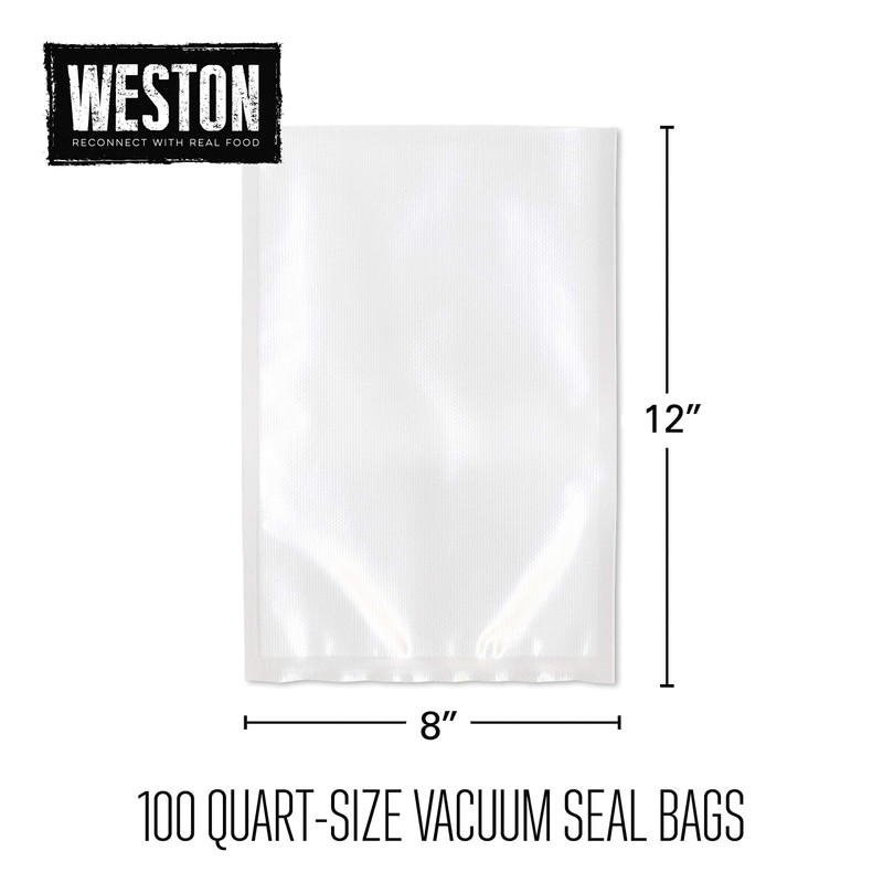 Weston Vacuum Sealer Bags for Food, 2 Ply 3mm Thick,