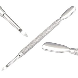 OdontoMed2011 Cuticle Pusher' and Spoon Nail Cleaner - Professional Grade Stainless Steel Cuticle Remover and Cutter - Durable Manicure and Pedicure Tool - for Fingernails and Toenails ODM