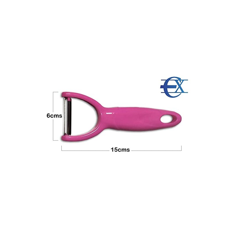 Peeler, Potato Peeler with Stainless Steel Blades, Hand Peeler, Pink