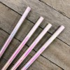 N//C Iridescent White Papers Straws, 7.75'' Cocktail Drinking Straws For