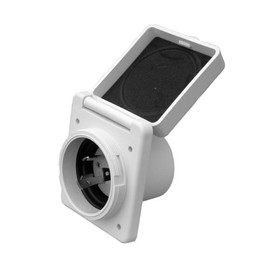 Conntek 80425 30 Amp 125 Volt Marine Shore/RV Power Cord Inlet with 4-Way Right Angle Rear Safety Enclosure